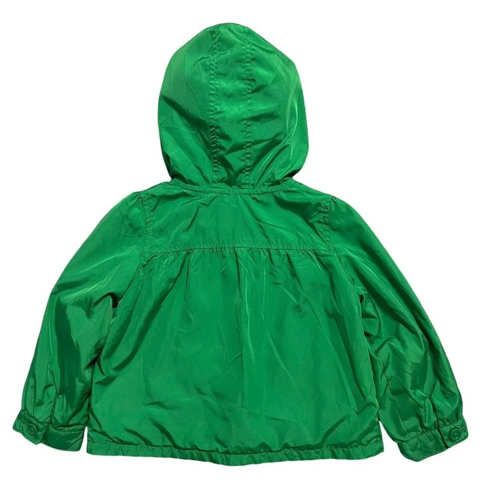 Baby Gap 3Y Green Jersey Lined Raincoat Jacket